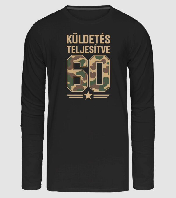 Küldetés teljesítve 60 minta fekete pólón