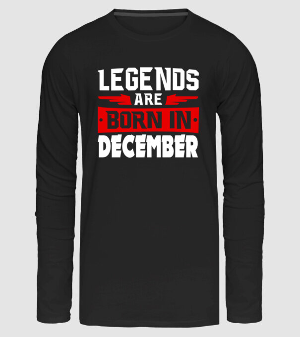 Legends December minta fekete pólón