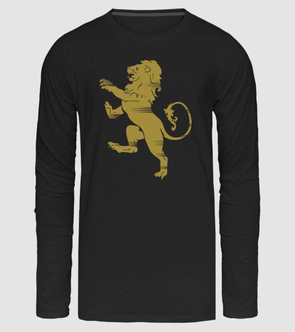 Lion Rampant minta fekete pólón