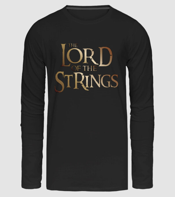 Lord of the Strings minta fekete pólón
