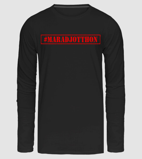 maradjotthon minta fekete pólón