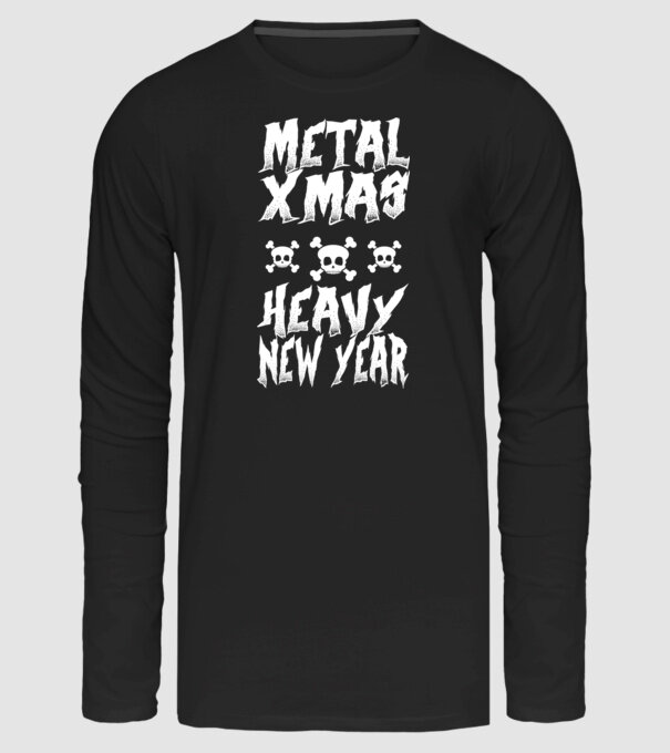 Metal x-mas - Heavy new year minta fekete pólón