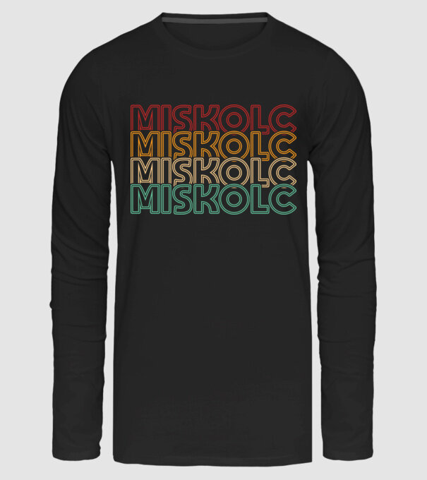Miskolc sorszöveg minta fekete pólón
