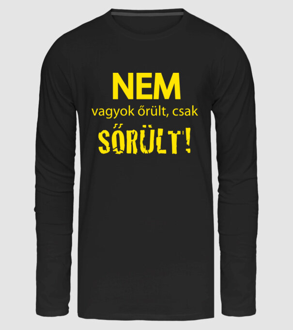 nem őrült sőrült 2 minta fekete pólón