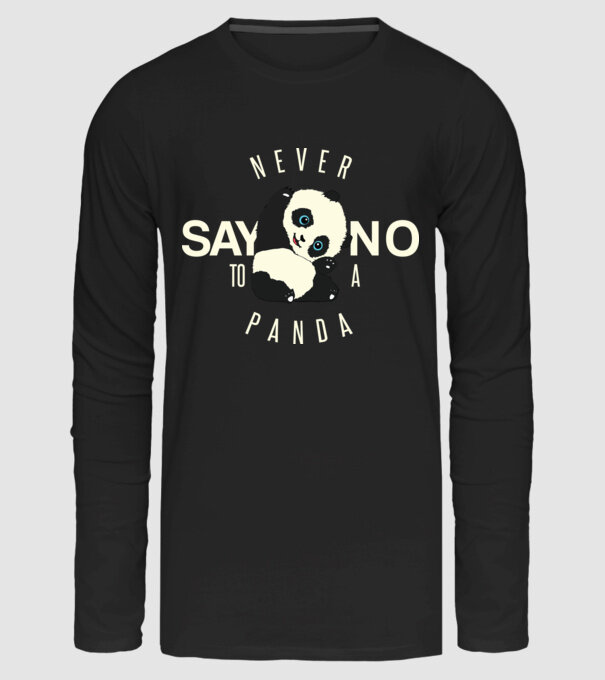 Never say no minta fekete pólón