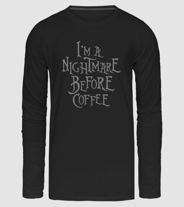 Nightmare before coffee minta fekete pólón