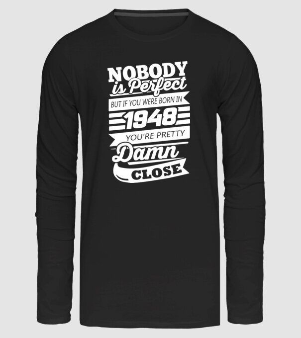 nobody is perfect 1948 minta fekete pólón