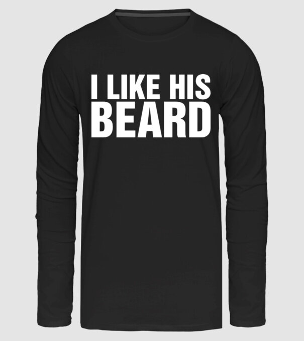 Páros minta I like his beard minta fekete pólón