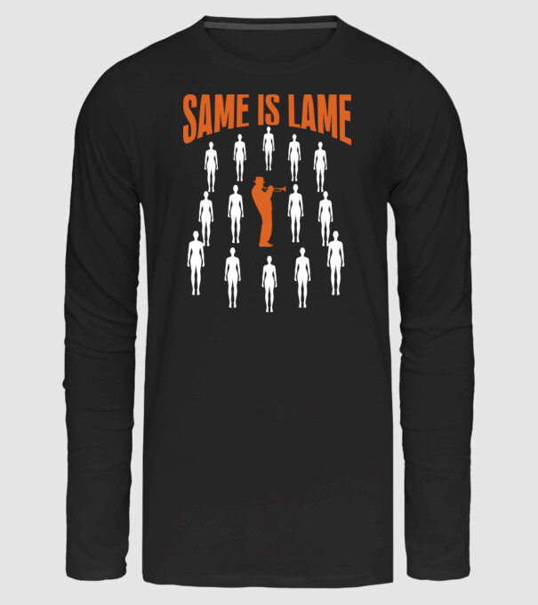 Same is lame trumpet minta fekete pólón