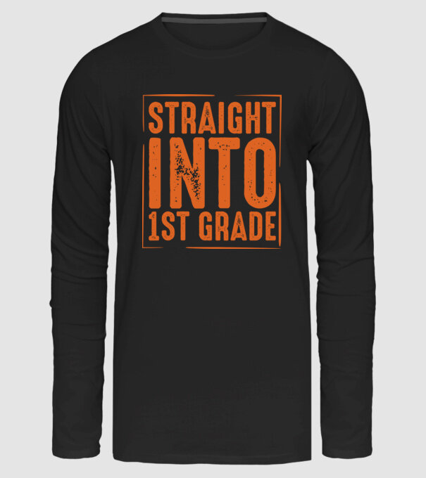 Straight into 1st grade minta fekete pólón