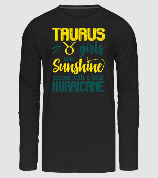 Sunshine with Hurricane TAURUS minta fekete pólón