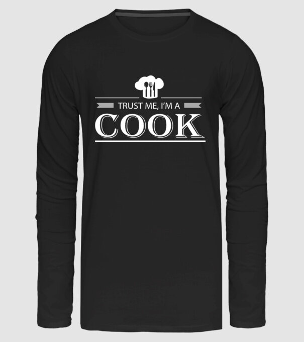 Trust me I'm a cook minta fekete pólón