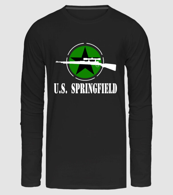 U.S. Springfield minta fekete pólón