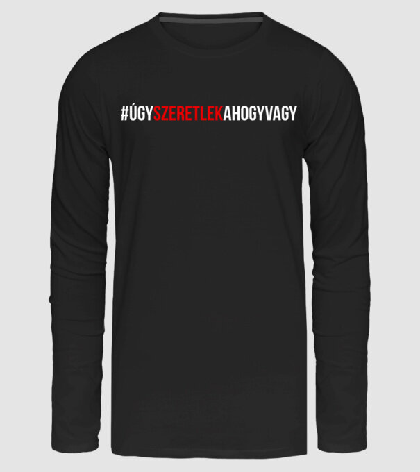 Úgy szeretlek ahogy vagy minta fekete pólón