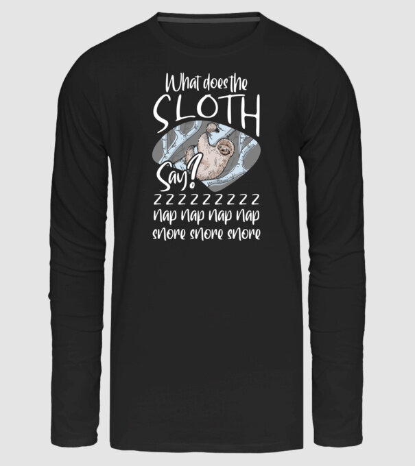 what does the sloth say minta fekete pólón