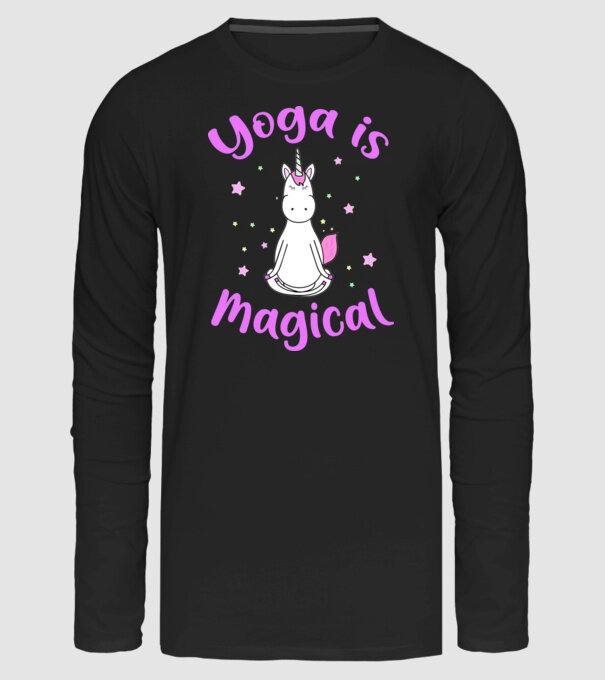 yoga is magical minta fekete pólón