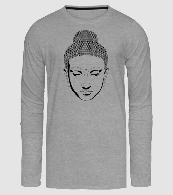 buddhas_head minta szürke pólón