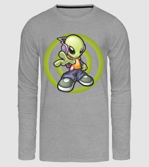 Cool alien minta szürke pólón