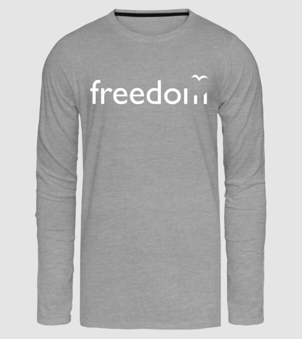 Freedom minta szürke pólón