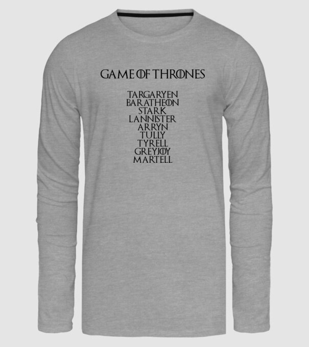 Game of Thrones minta szürke pólón
