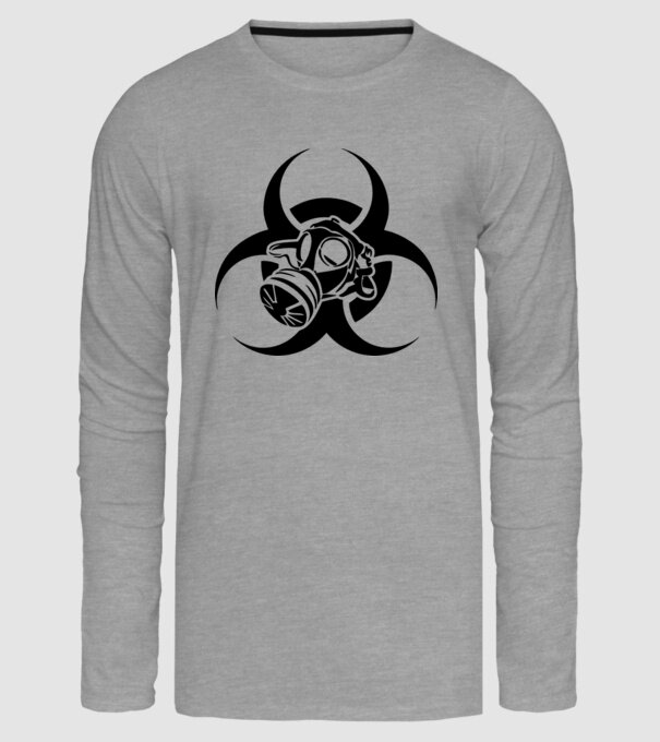 GasMask minta szürke pólón