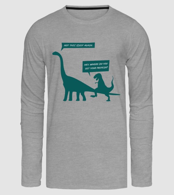 idiot_dinosaur_vegan minta szürke pólón