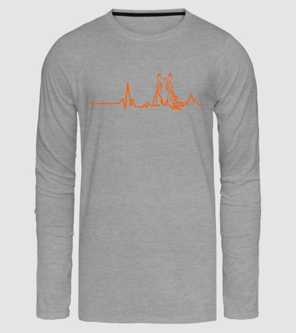 lovas heartbeat minta szürke pólón