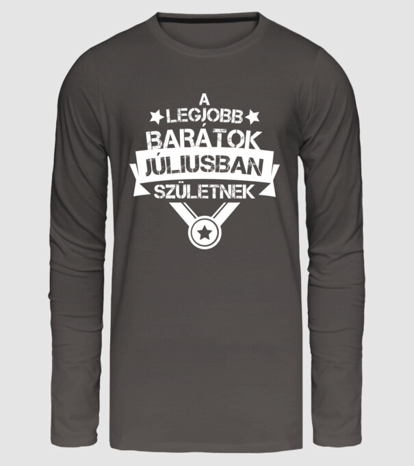 Csillagos legjobb barátok július minta sötétszürke pólón