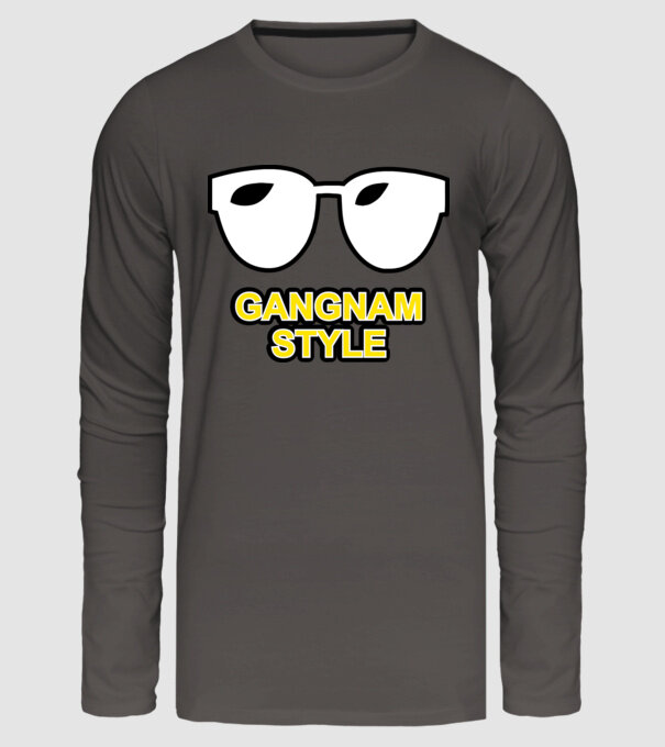 gangnamstyle1 minta sötétszürke pólón
