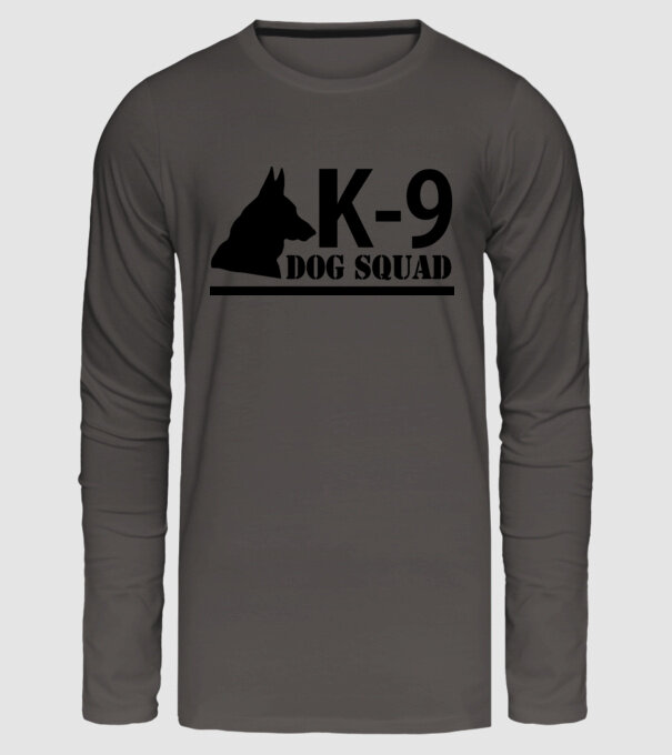 k-9 dog squad minta sötétszürke pólón