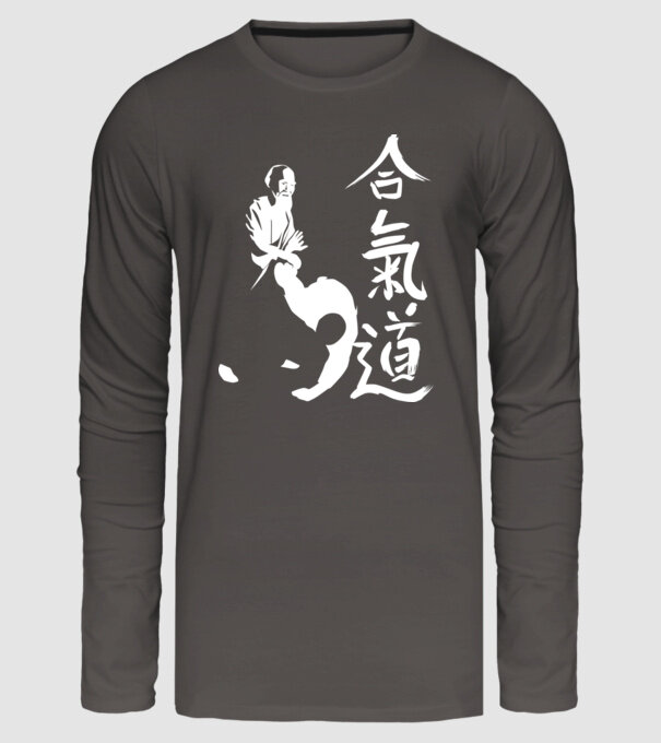 osensei-aikido-technic-1color minta sötétszürke pólón