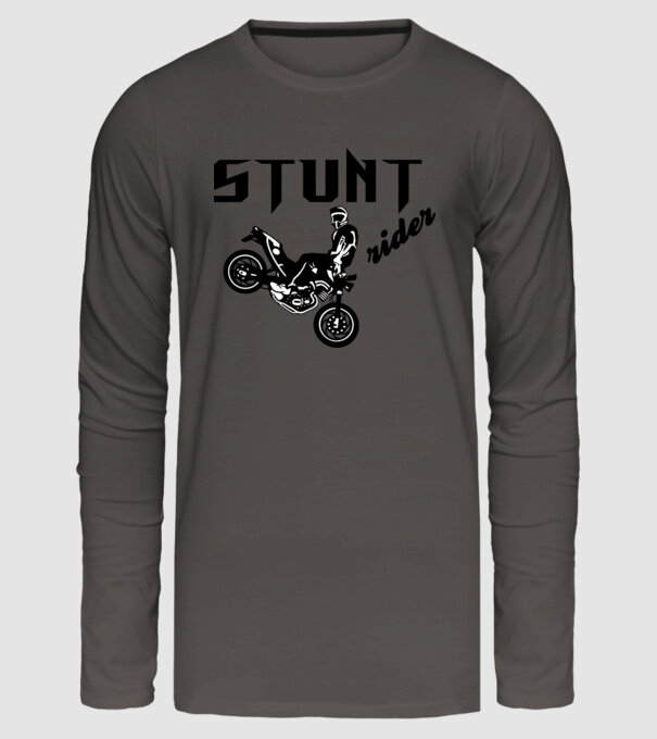 stunt rider + felirat minta sötétszürke pólón