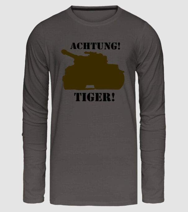 Tiger minta sötétszürke pólón