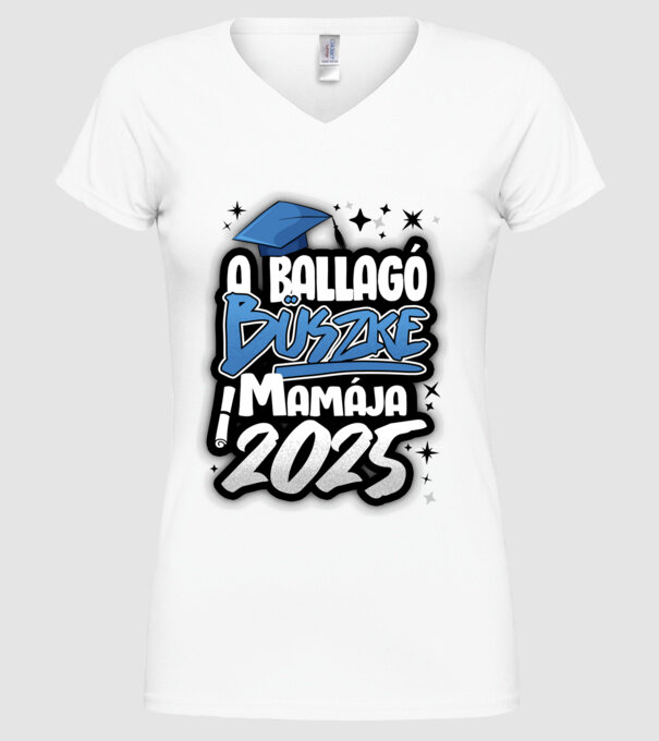Ballagó büszke mamája minta fehér pólón