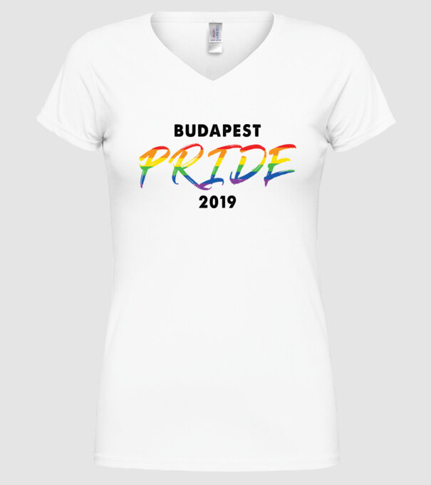 Budapest pride 2019 minta fehér pólón