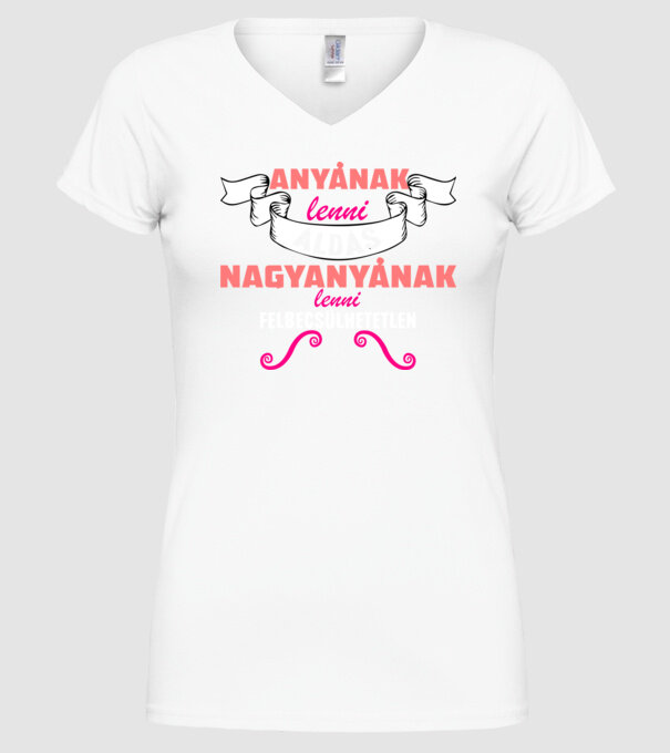 Felbecsülhetetlen Nagymama minta fehér pólón