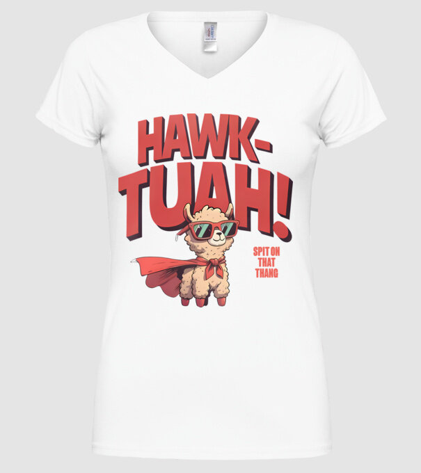 Hawk Tuah Láma - Spit on that thang minta fehér pólón