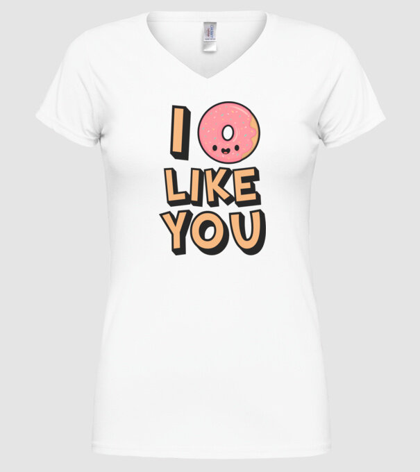 I donut like you minta fehér pólón