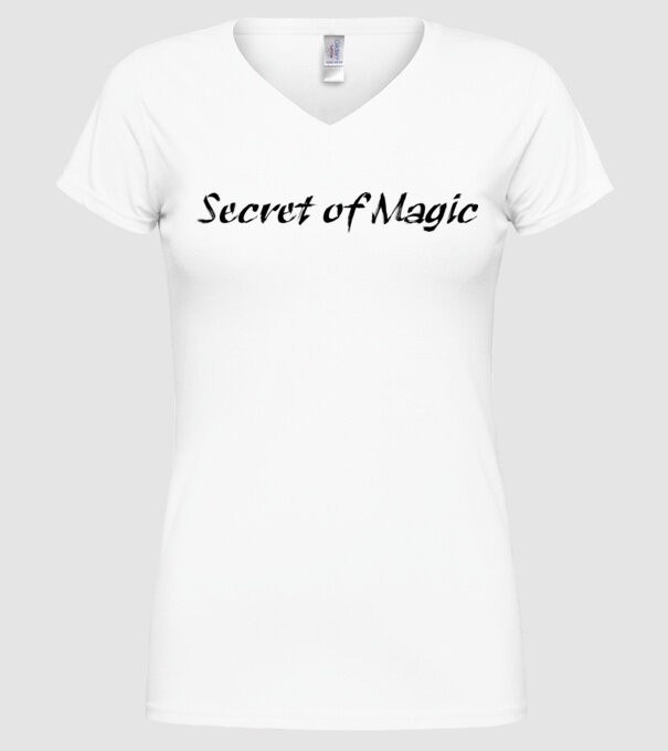Secret of Magic minta fehér pólón