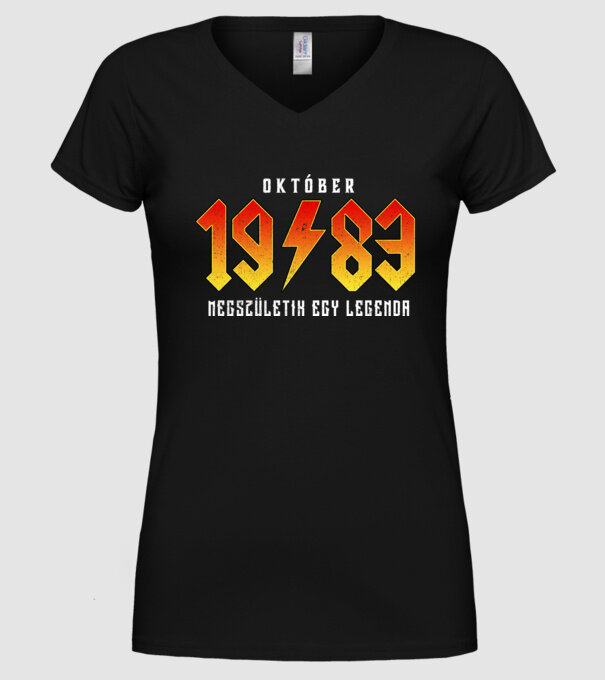 megszületik egy legenda 1983 OKTÓBER minta fekete pólón