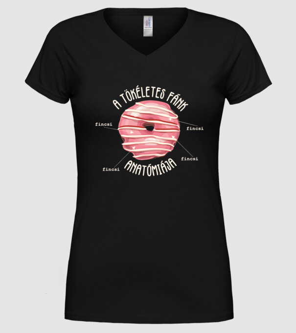 Anatomy of a perfect donut lght minta fekete pólón