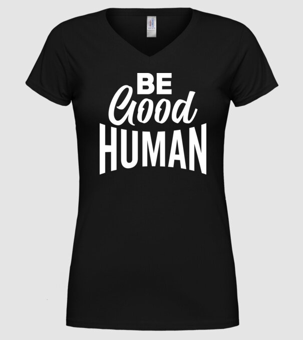 BTS BE GOOD HUMAN minta fekete pólón