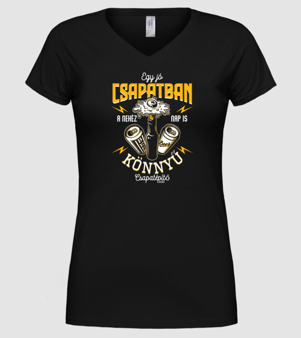Egy jó csapat csapatépítő 2020 minta fekete pólón