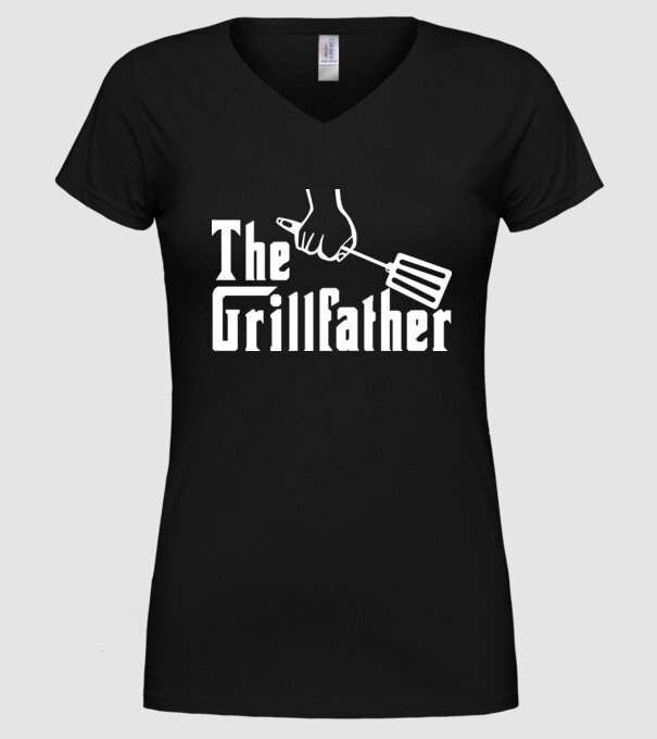 GrillFather minta fekete pólón