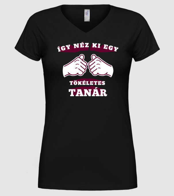 Így néz ki egy tökéletes TANÁR minta fekete pólón