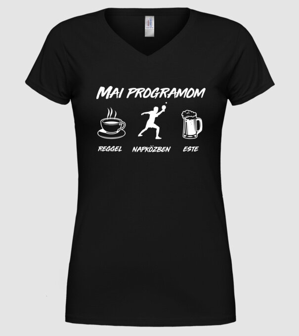 Mai programom - pingpong minta fekete pólón