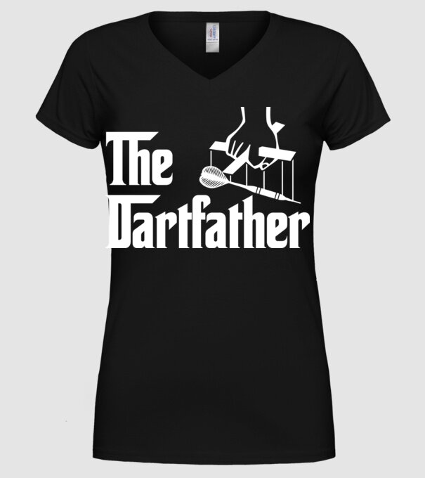 The Dartfather - fehér minta fekete pólón