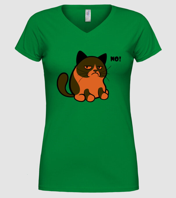 grumpy_cat_no minta zöld pólón