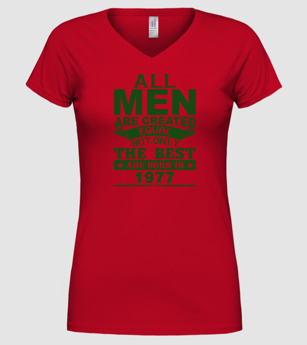 All men are created - 1977 minta piros pólón
