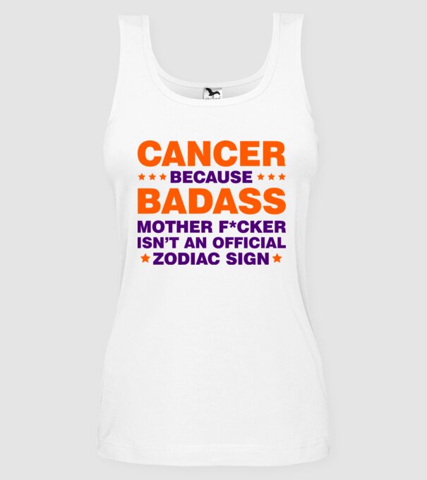 Badass zodiac CANCER minta fehér pólón